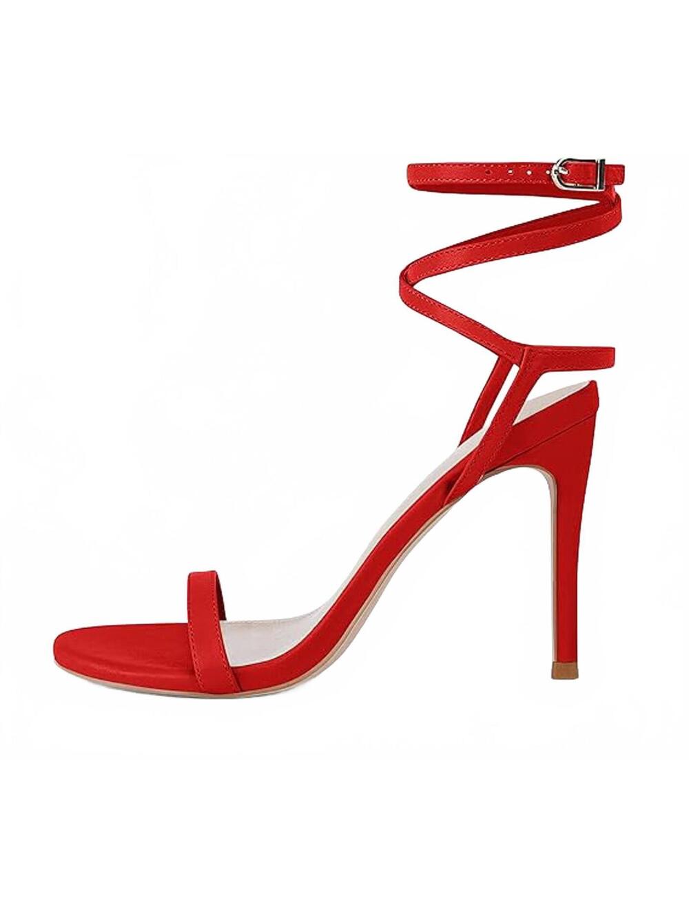 Coutgo Red Strappy High Heel Stilettos Sandals Fashion Women's Shoes Size 7